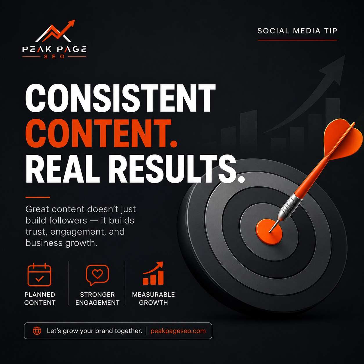 Peakpae SEO branded social media post sample